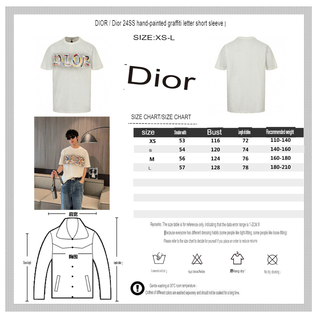 Dior Artistic Logo T-Shirt (White) - Phantom Kicks