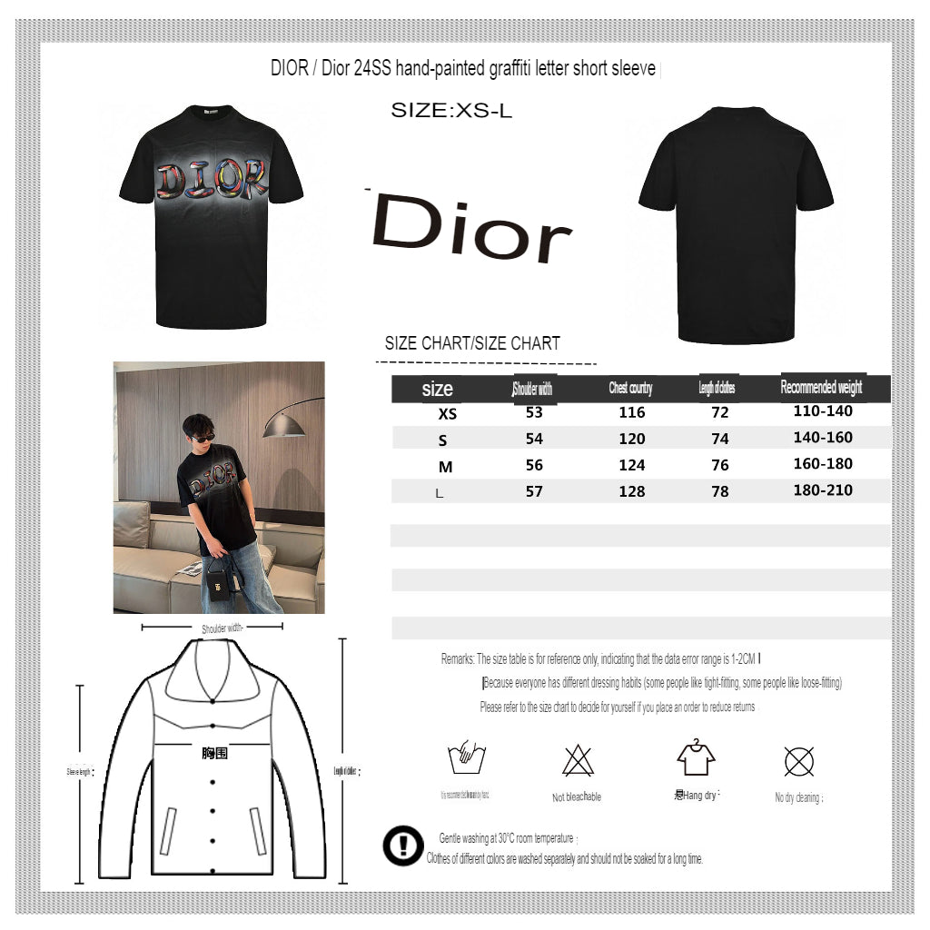 Dior Artistic Logo T-Shirt (Black) - Phantom Kicks