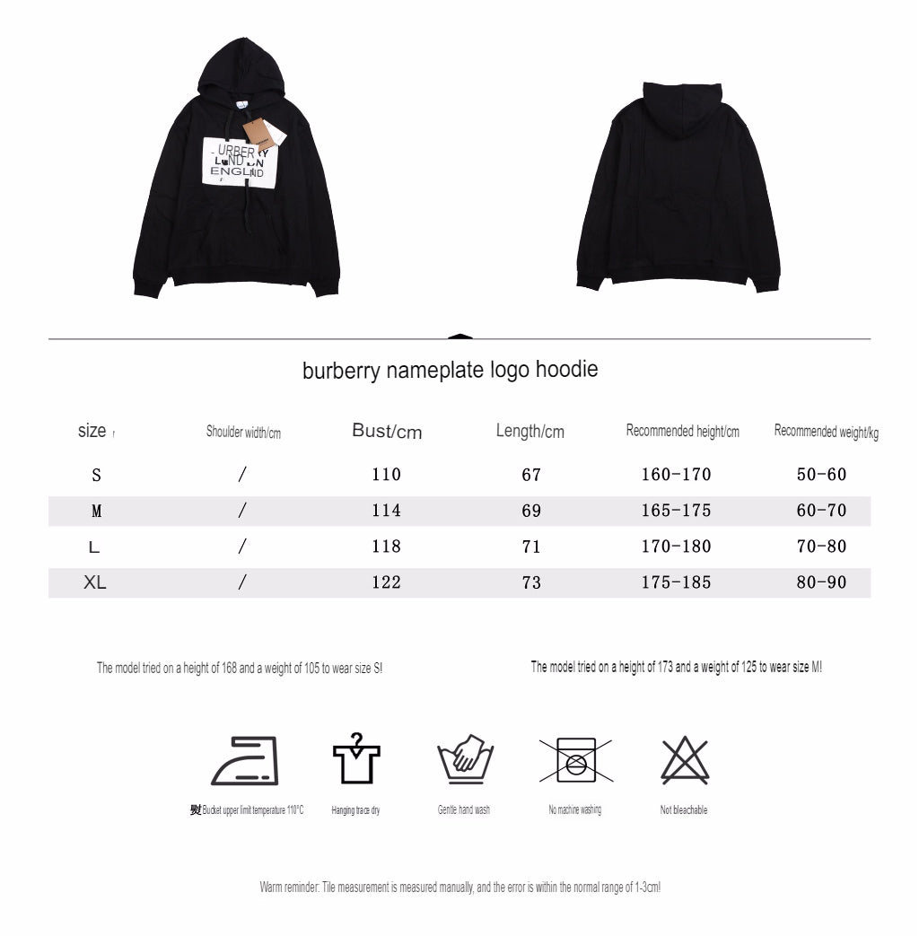 Burberry Black Hoodie with Logo Design - Phantom Kicks
