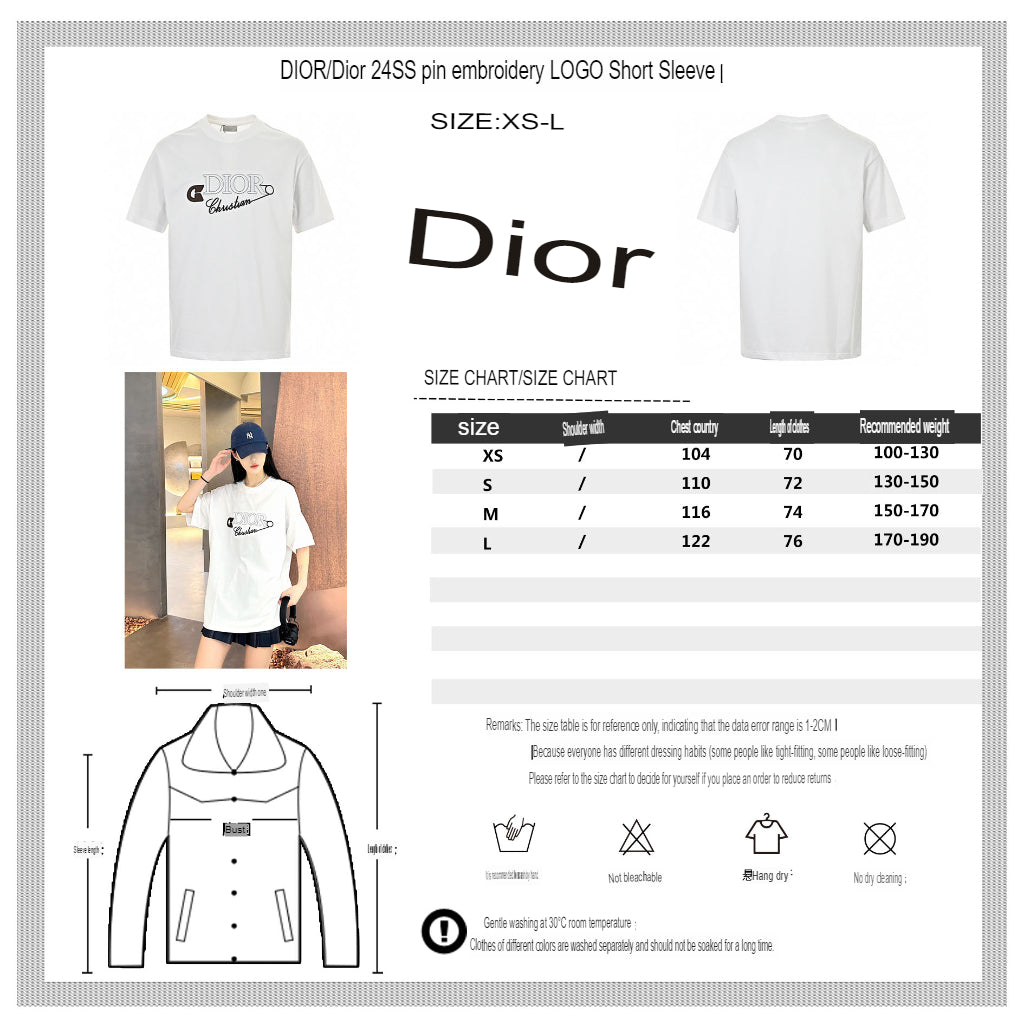 Dior Safety Pin Logo T-Shirt - Phantom Kicks