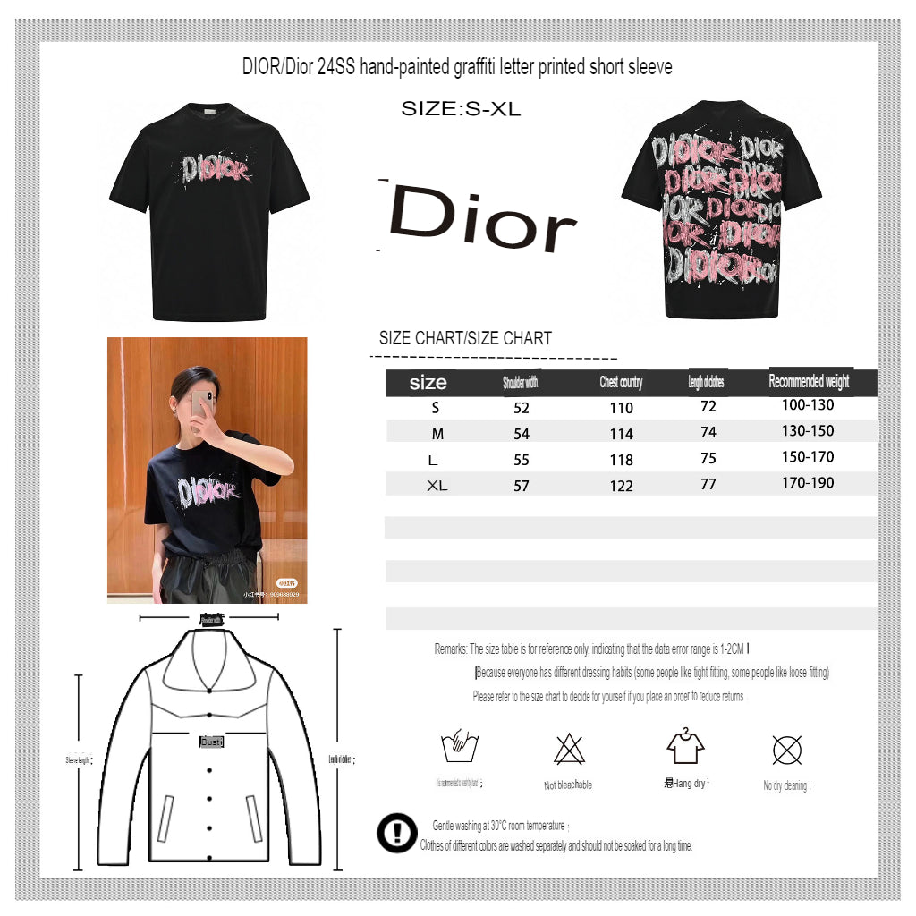 Dior Graffiti Logo T-Shirt in Black - Phantom Kicks
