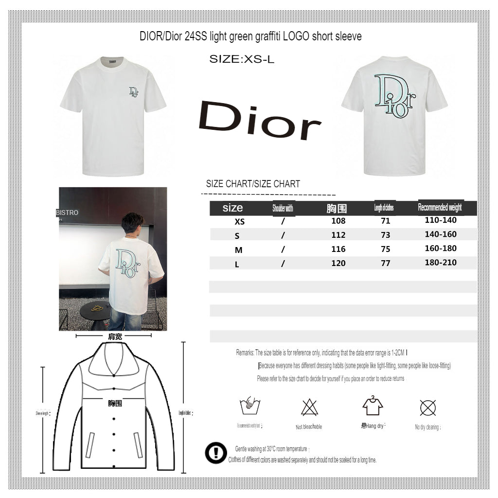 Dior Classic Logo T-Shirt (White) - Phantom Kicks