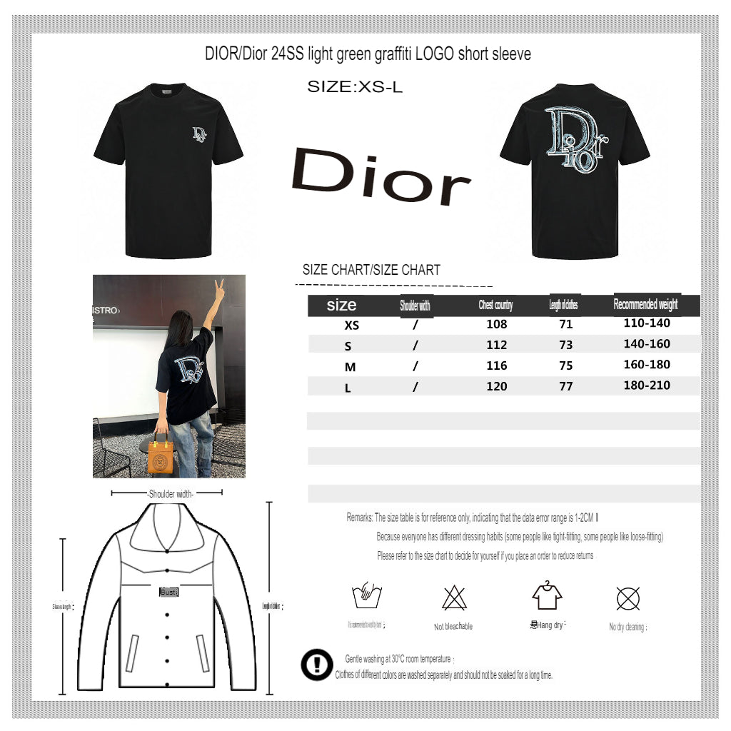 Dior Classic Logo T-Shirt (Black) - Phantom Kicks