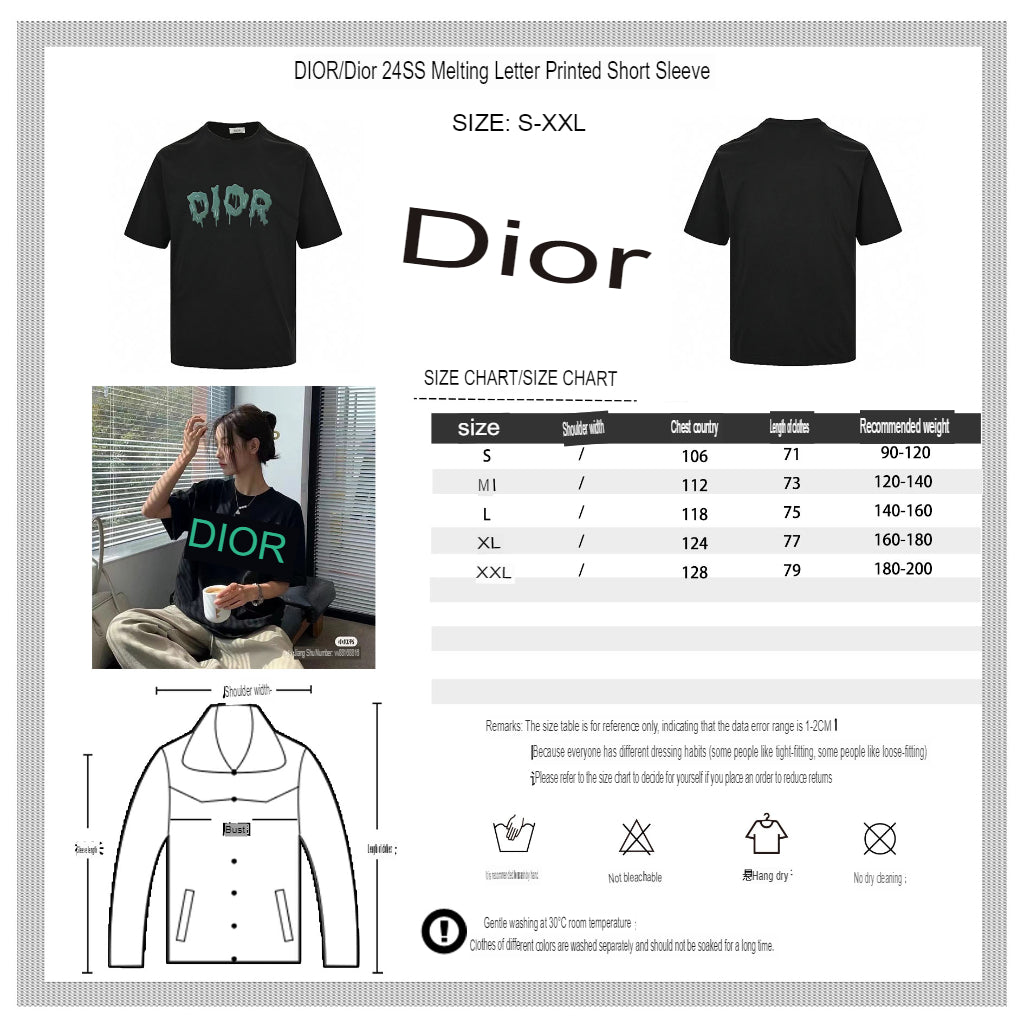 Dior Dripping Logo T-Shirt (Black) - Phantom Kicks