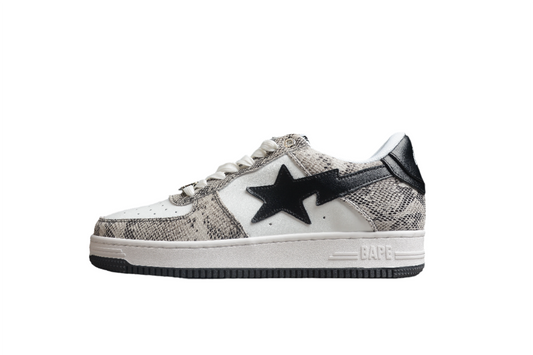 BAPE STA Low-Top Sneakers with Snakeskin Pattern - Phantom Kicks