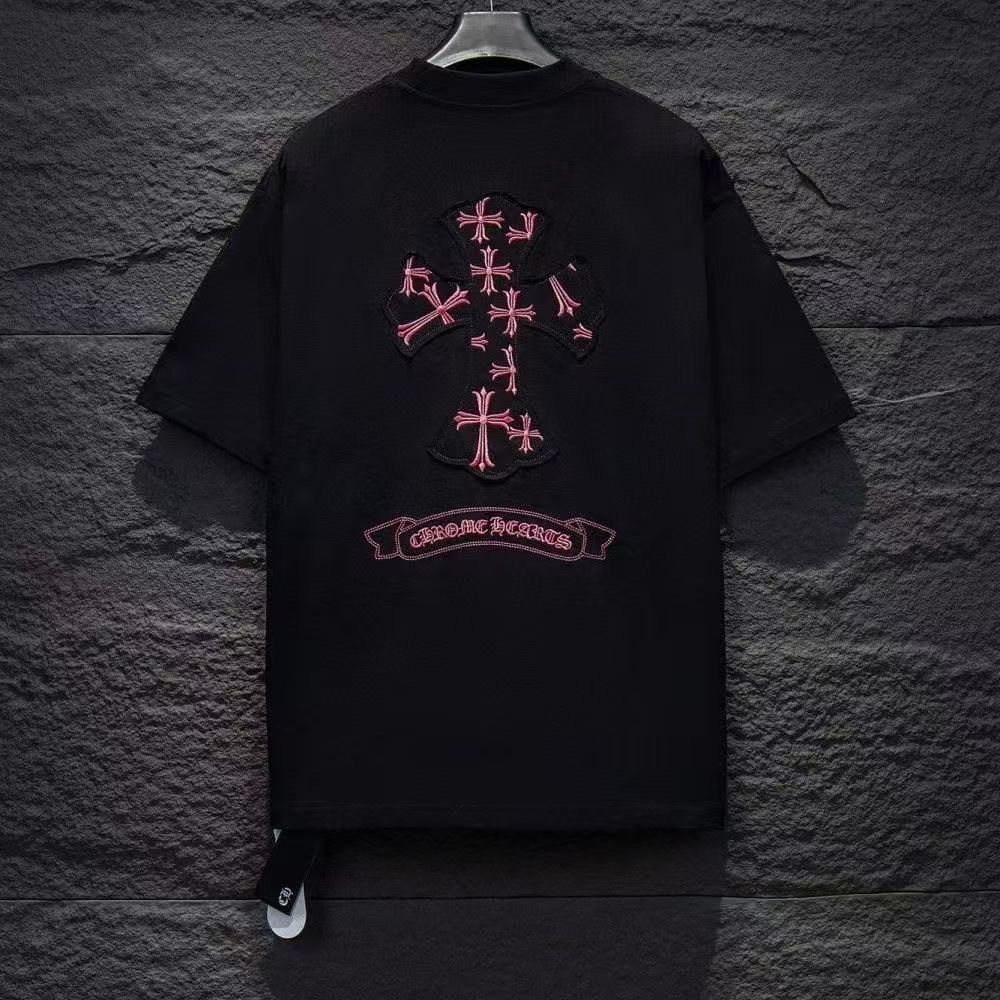 Chrome Hearts T-shirt inBlack/Pink: Gothic Romanticism