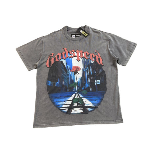 GODSPEED E PLURIBUS UNUM T-SHIRT WASHED GREY - Phantom Kicks