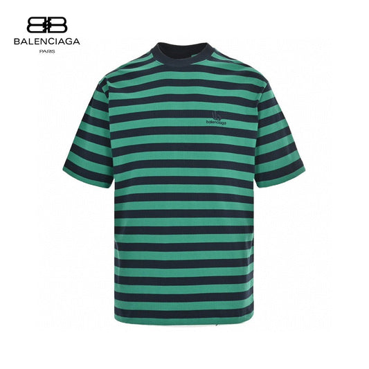Balenciaga Green and Black Striped T-Shirt - Phantom Kicks