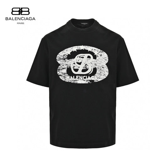 Balenciaga T-Shirt - Distressed Logo - Phantom Kicks