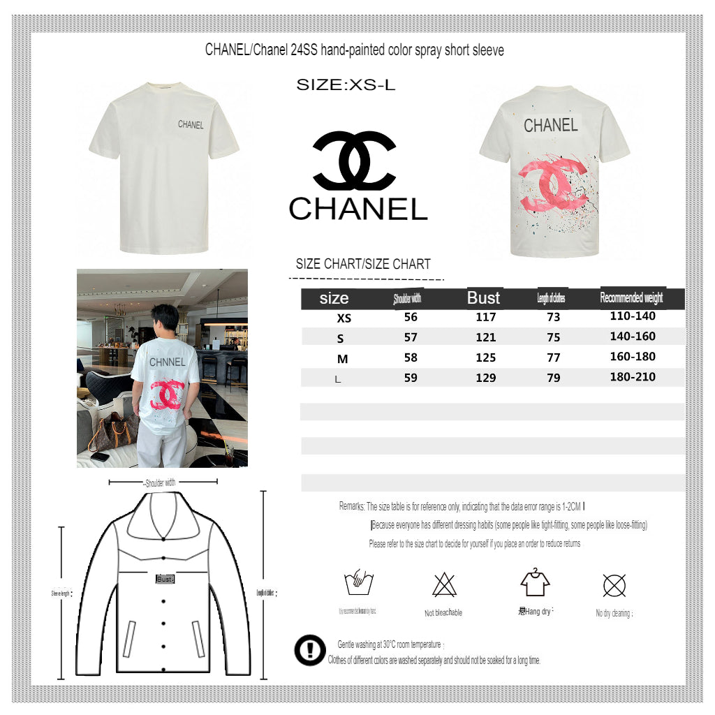 Chanel Pink Splash Logo T-Shirt - Phantom Kicks