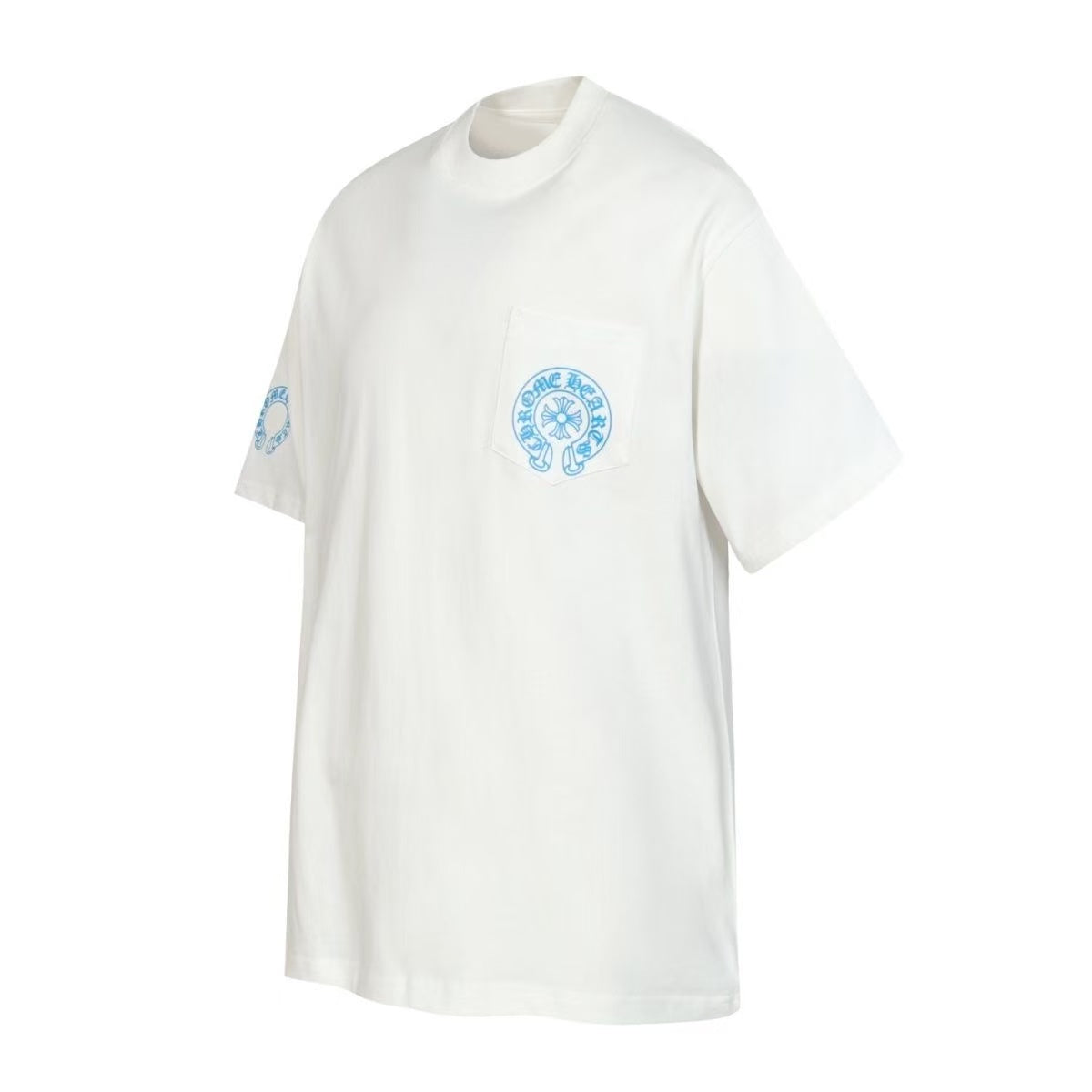 CHROME HEARTS Classic Crewneck T-Shirt in White/Blue