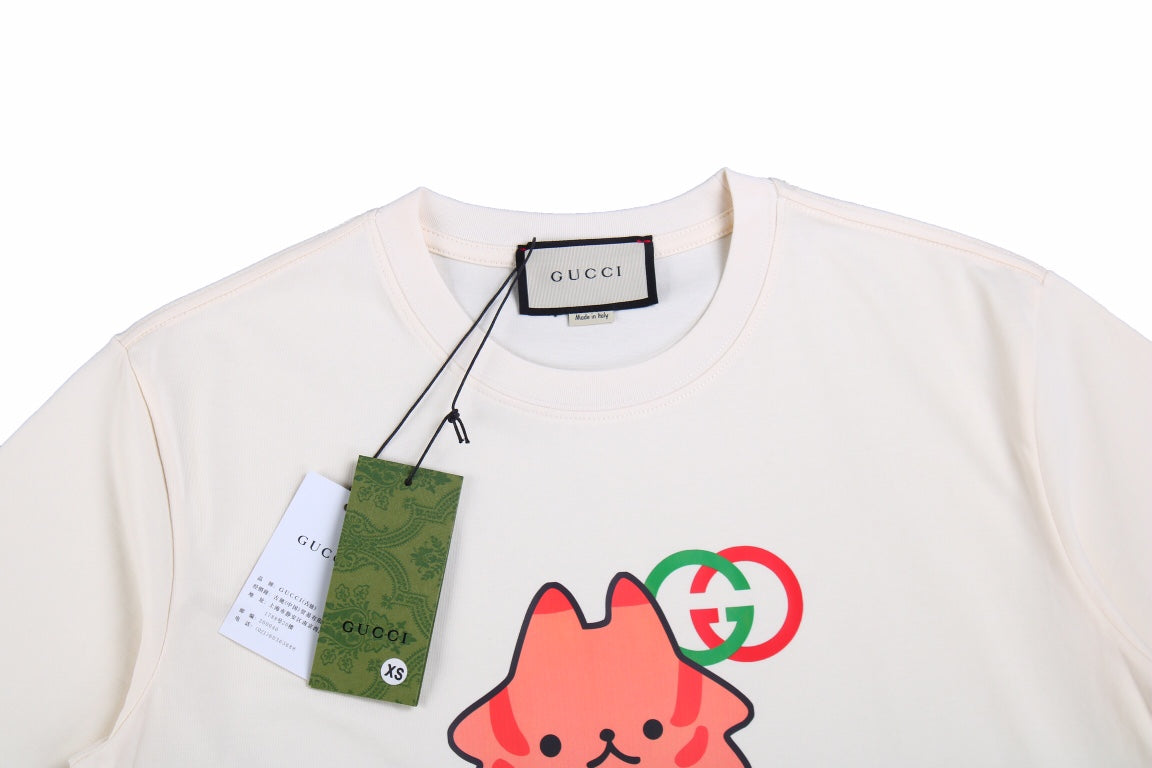 Gucci Cat Graphic T-Shirt (Cream) - Phantom Kicks