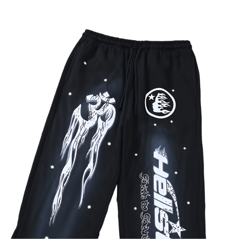Hellstar "Path To Paradise" Black Sweatpants - Phantom Kicks