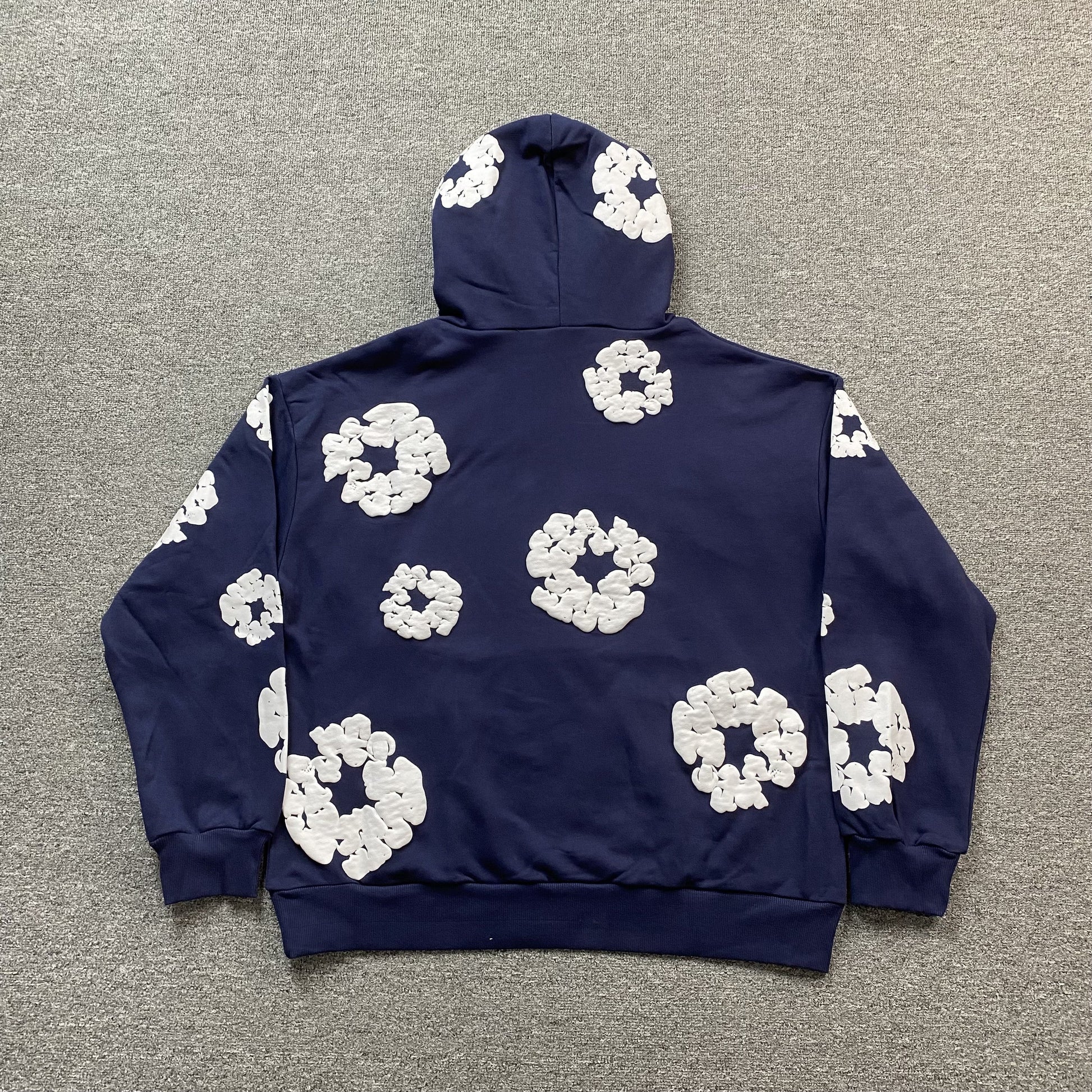DENIM TEARS COTTON WREATH HOODIE NAVY - Phantom Kicks