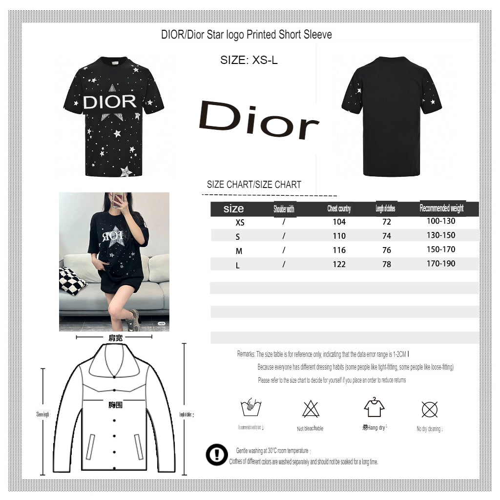 Dior Star Graphic Black T-Shirt - Phantom Kicks