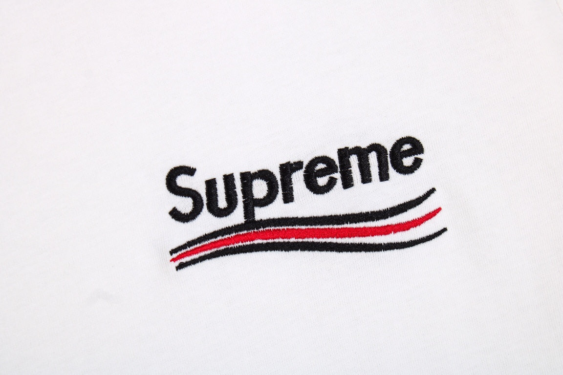 BALENCIAGA x SUPREME RED BLACK S T-SHIRT WHITE - Phantom Kicks