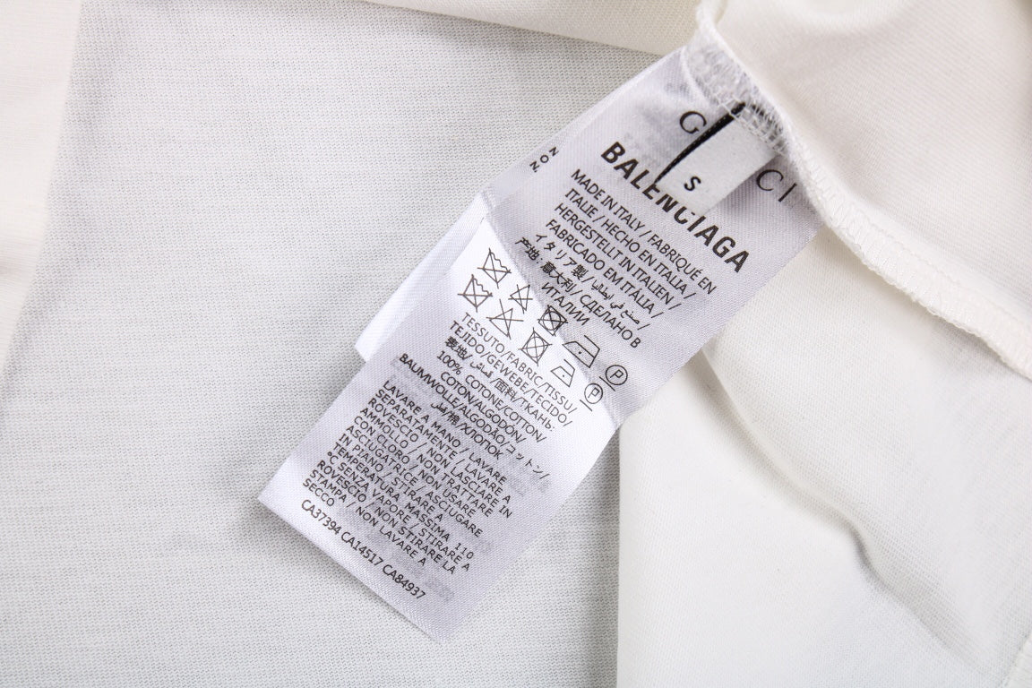 GUCCI x BALENCIAGA FLOWER LOGO T-SHIRT WHITE - Phantom Kicks