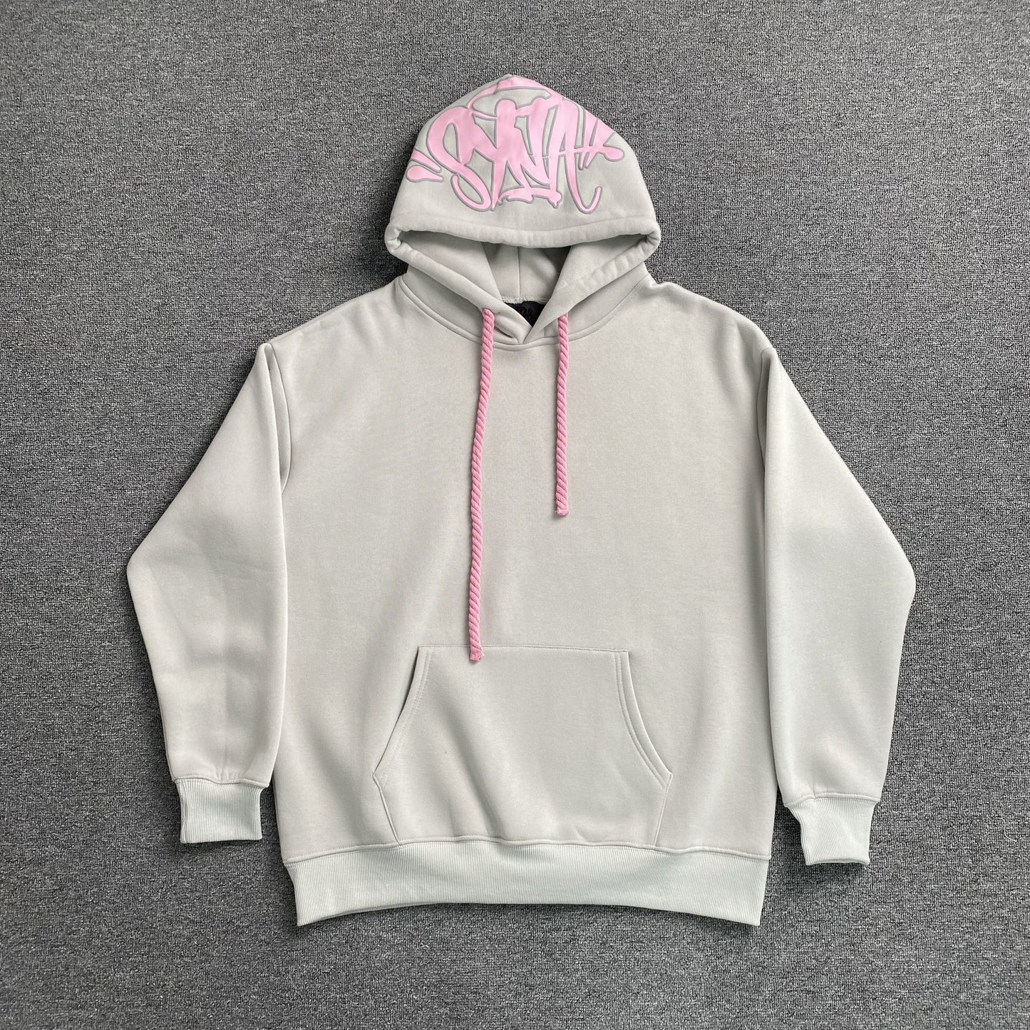 SYNA WORLD HOOD LOGO HOODIE GREY PINK - Phantom Kicks
