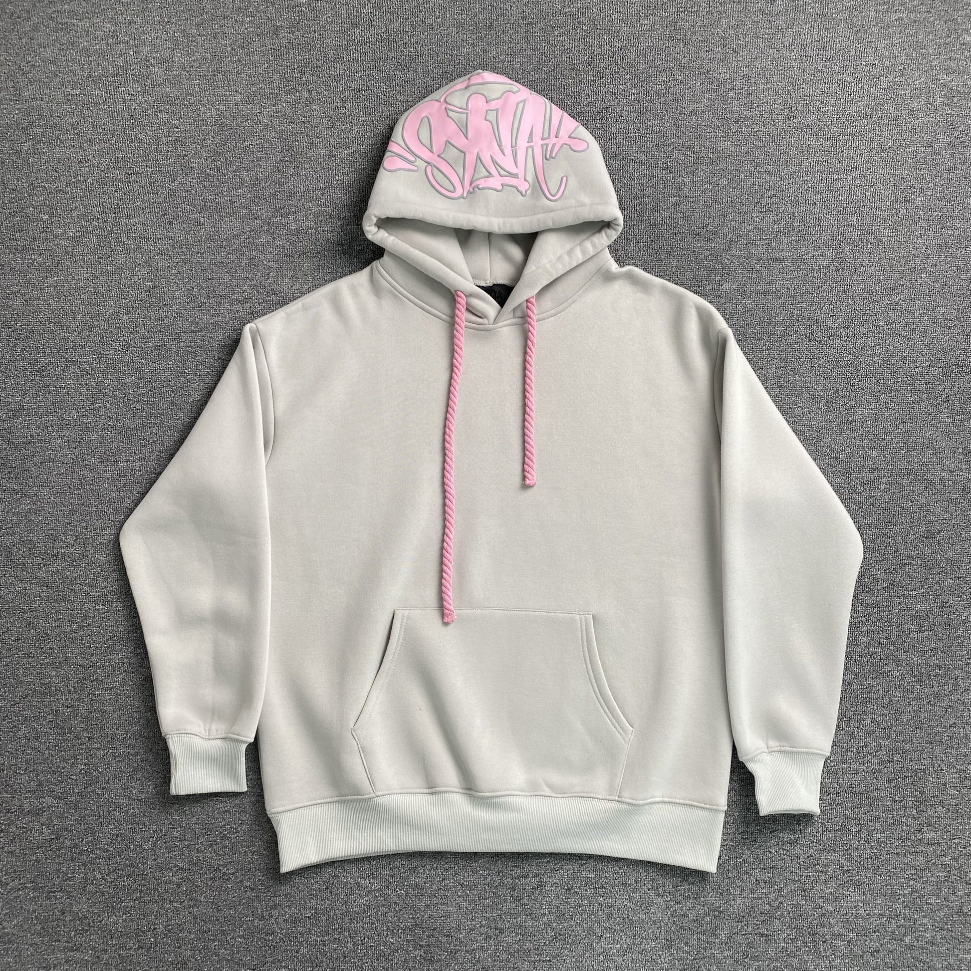SYNA WORLD HOOD LOGO HOODIE GREY PINK - Phantom Kicks