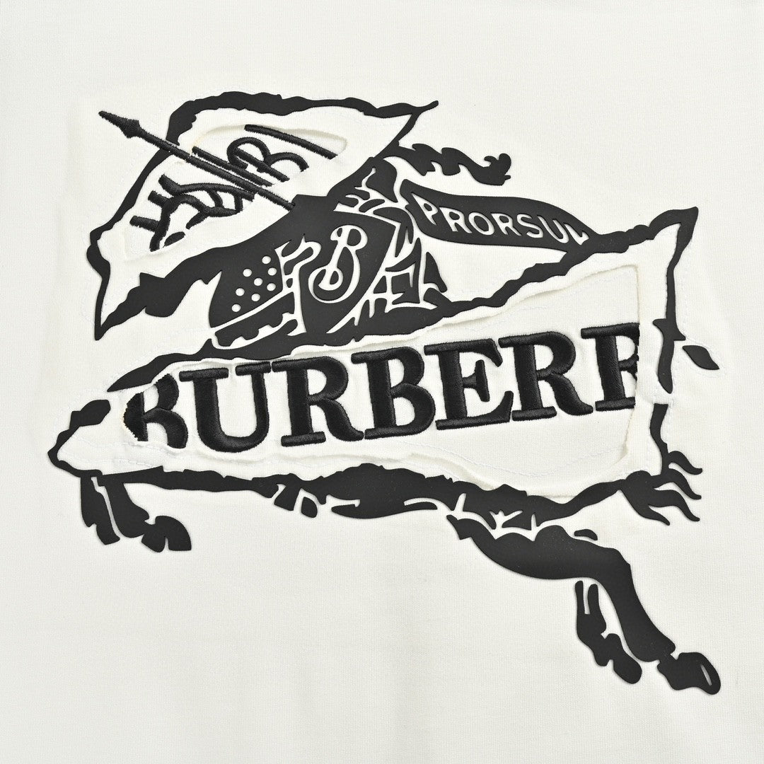 Burberry T-Shirt - White with Graphic Design - Phantom Kicks