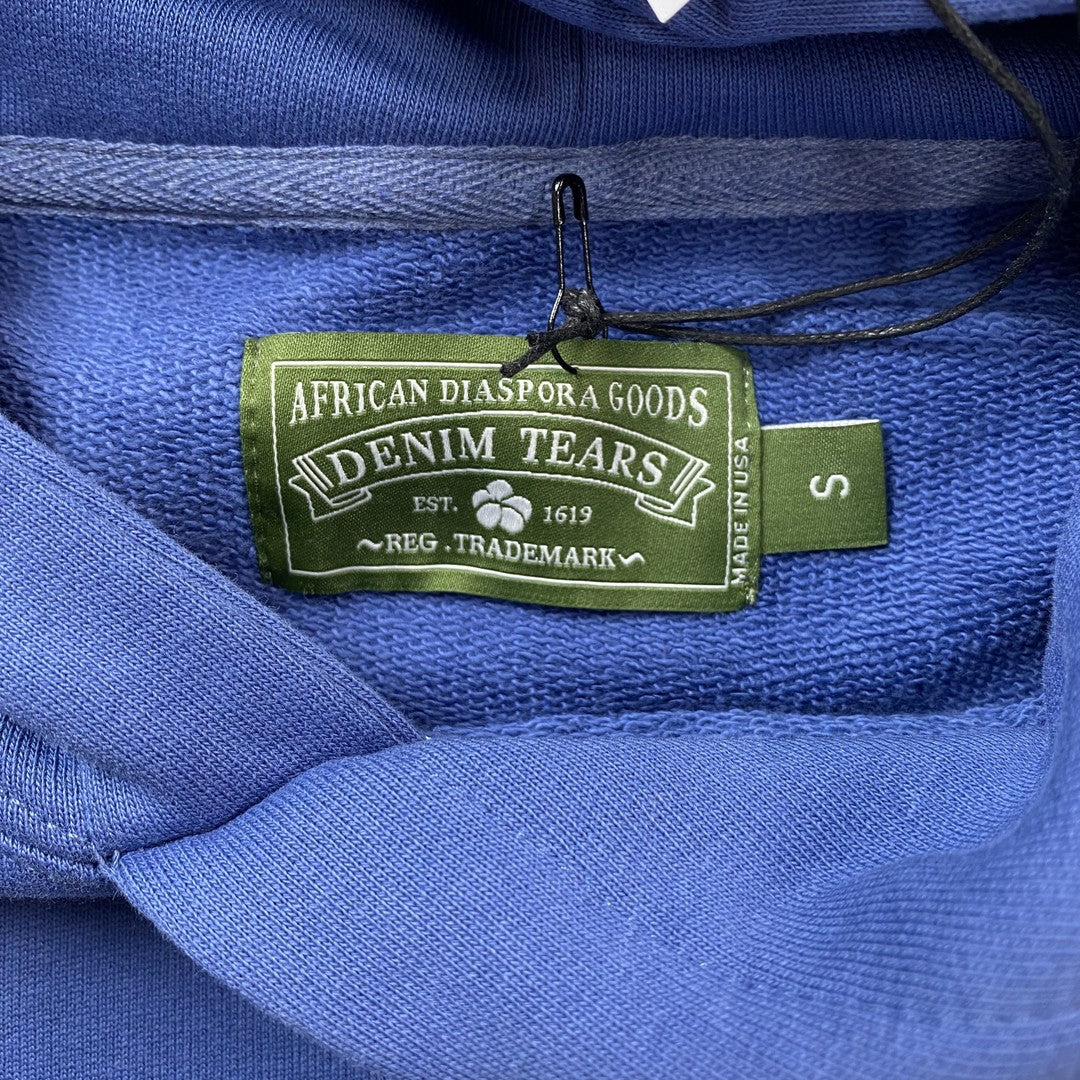 DENIM TEARS COTTON WREATH HOODIE BLUE - Phantom Kicks