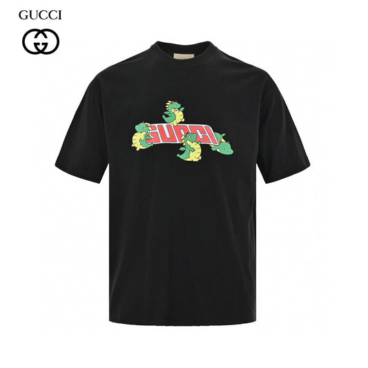 Gucci Black T-Shirt with Dinosaur Graphic - Phantom Kicks
