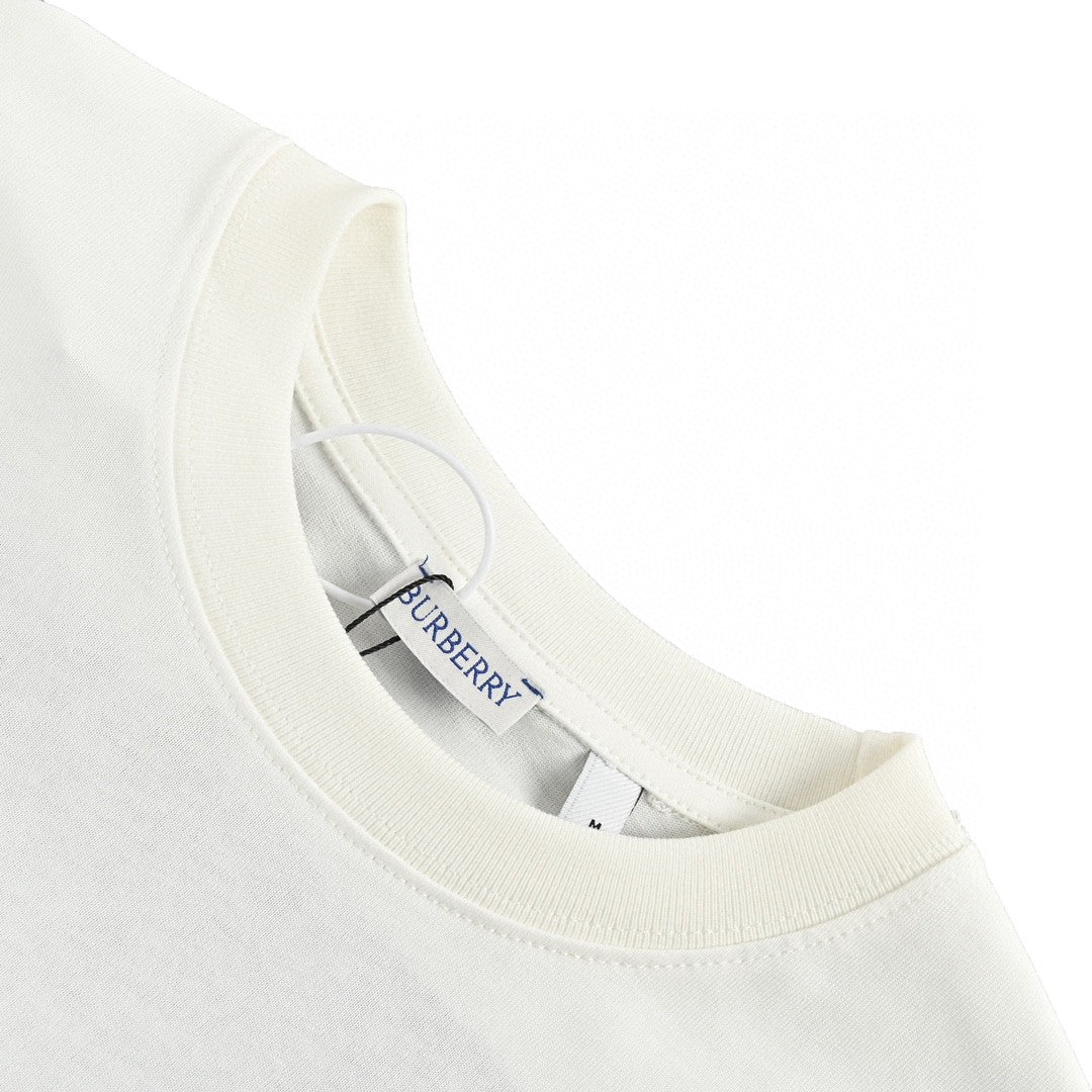 Burberry White T-Shirt with Knight Graphic - Phantom Kicks