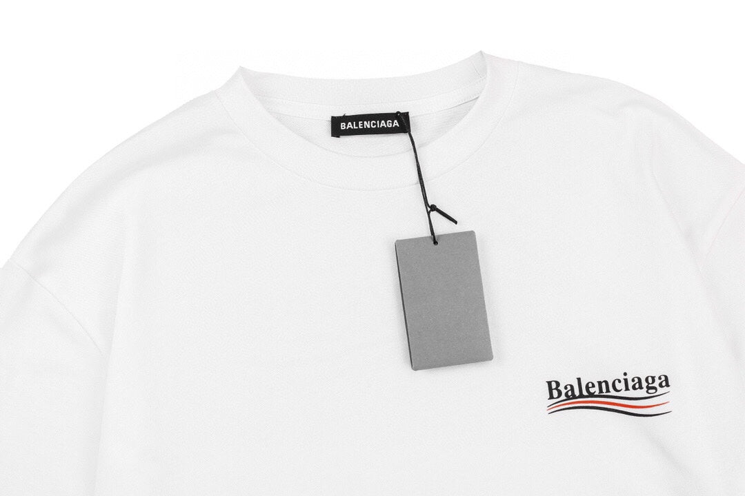 Balenciaga Wave Logo T-Shirt (White) - Phantom Kicks