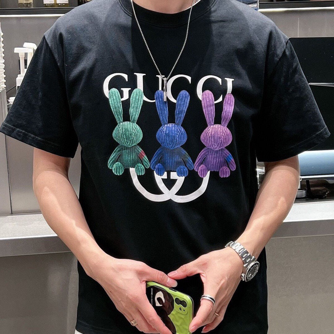 Gucci Bunny Trio T-Shirt (Black) - Phantom Kicks