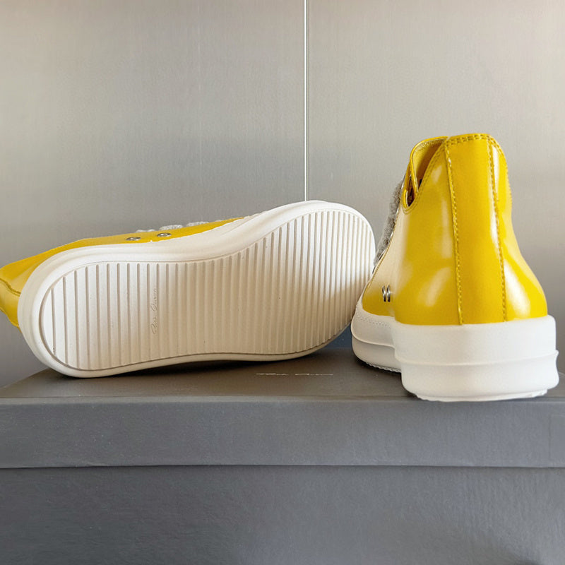 Rick Owens Yellow Low-Top Sneakers - Phantom Kicks