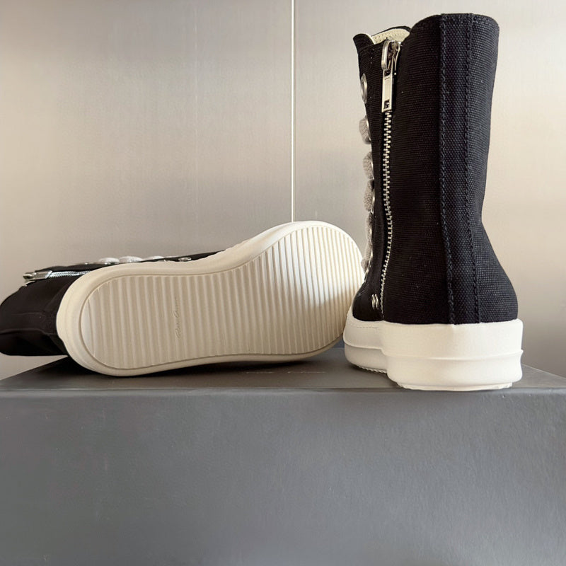 Rick Owens Black High-Top Sneakers - Phantom Kicks