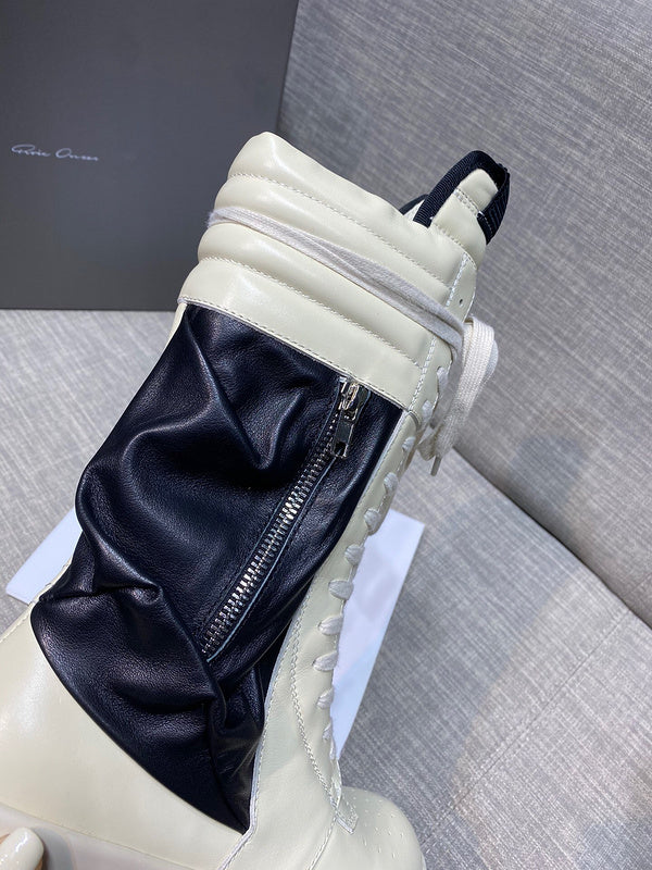 High-Top Leather Combat Boots - Phantom Kicks