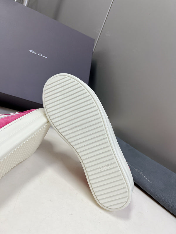 Rick Owens Low-Top Sneakers - Pink Suede - Phantom Kicks
