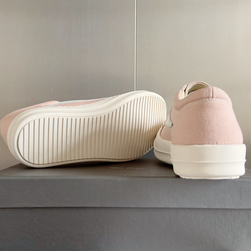 Rick Owens Pink Canvas Low-Top Sneakers - Phantom Kicks