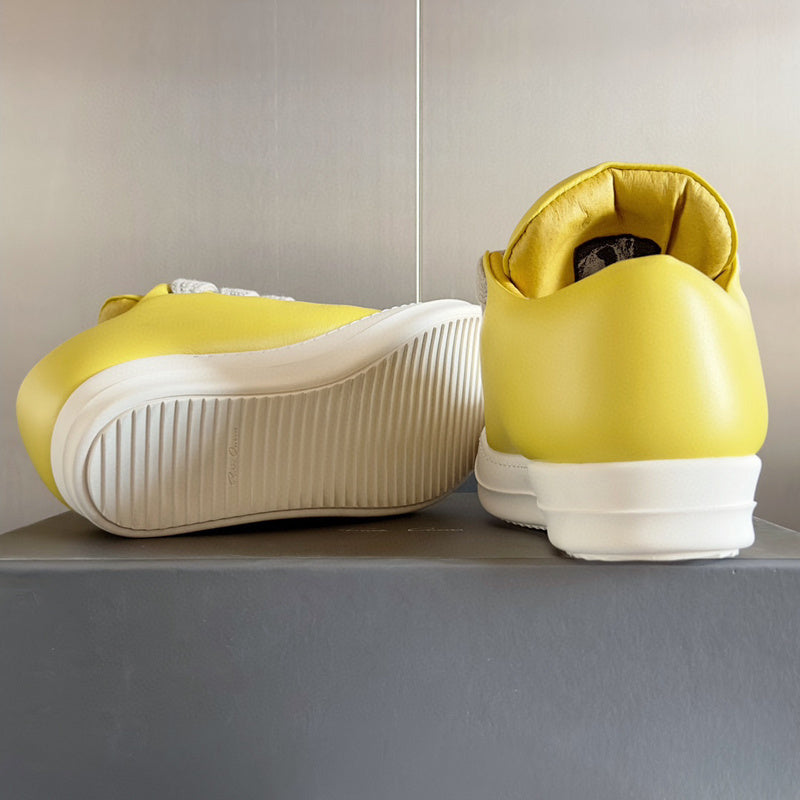 Rick Owens Yellow Low-Top Sneakers - Phantom Kicks