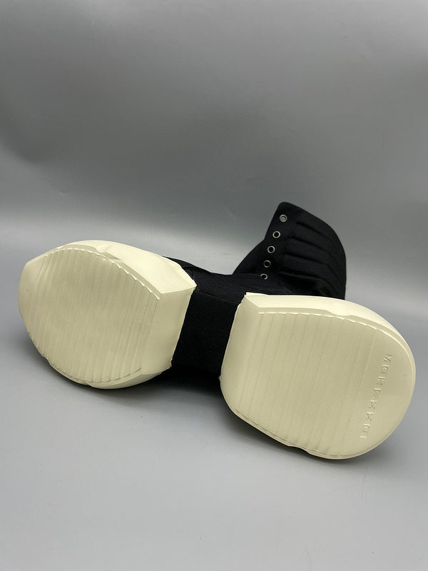 Rick Owens Black High-Top Canvas Boots - Phantom Kicks
