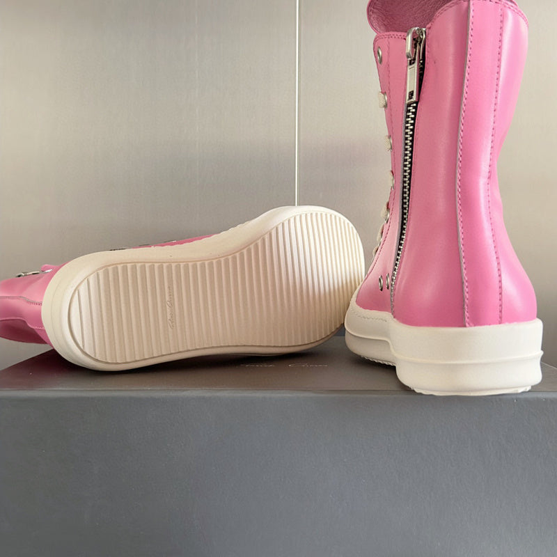 Rick Owens Hot Pink High-Top Sneakers - Phantom Kicks