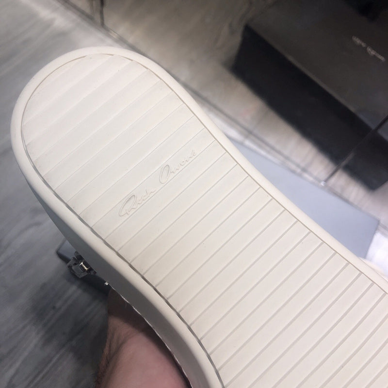 High-Top Metallic Leather Sneakers - Phantom Kicks