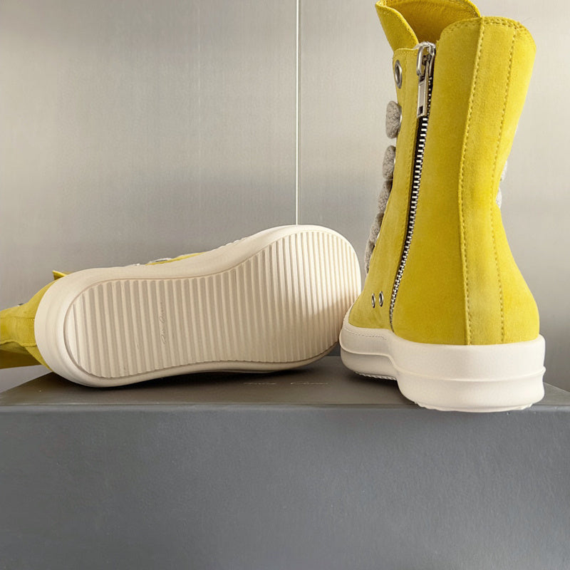 Rick Owens Yellow High-Top Sneakers - Phantom Kicks