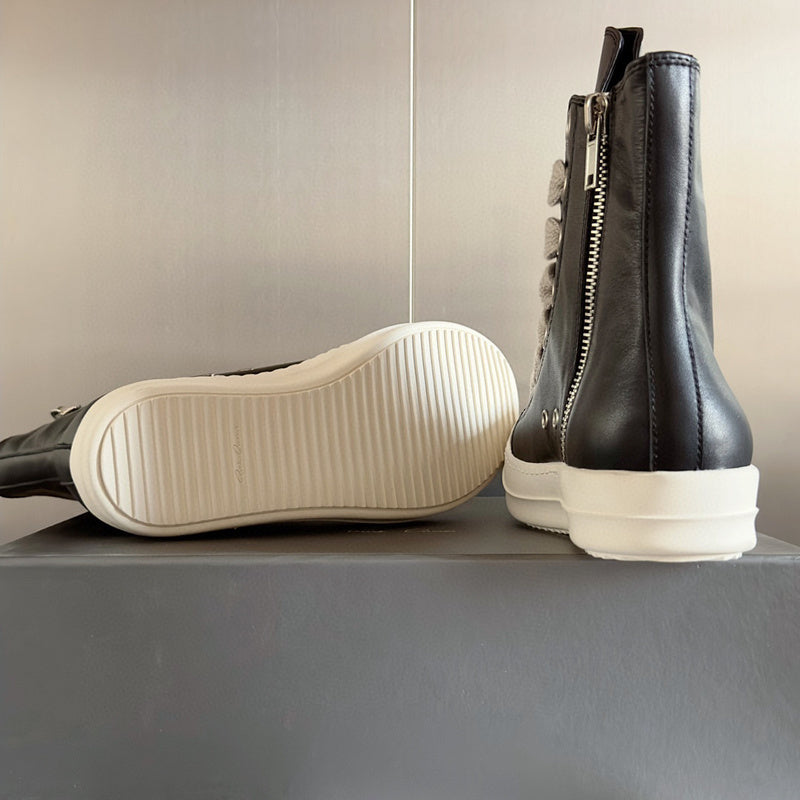 Rick Owens Black High-Top Sneakers - Phantom Kicks