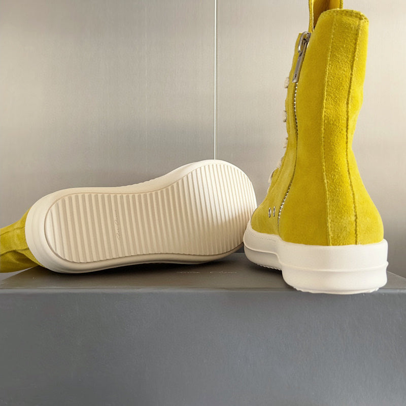 Rick Owens Yellow High-Top Sneakers - Phantom Kicks
