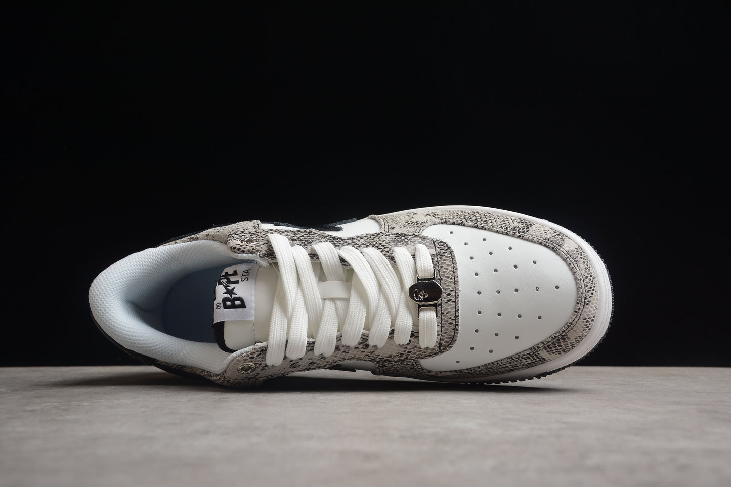 BAPE STA Low-Top Sneakers with Snakeskin Pattern - Phantom Kicks
