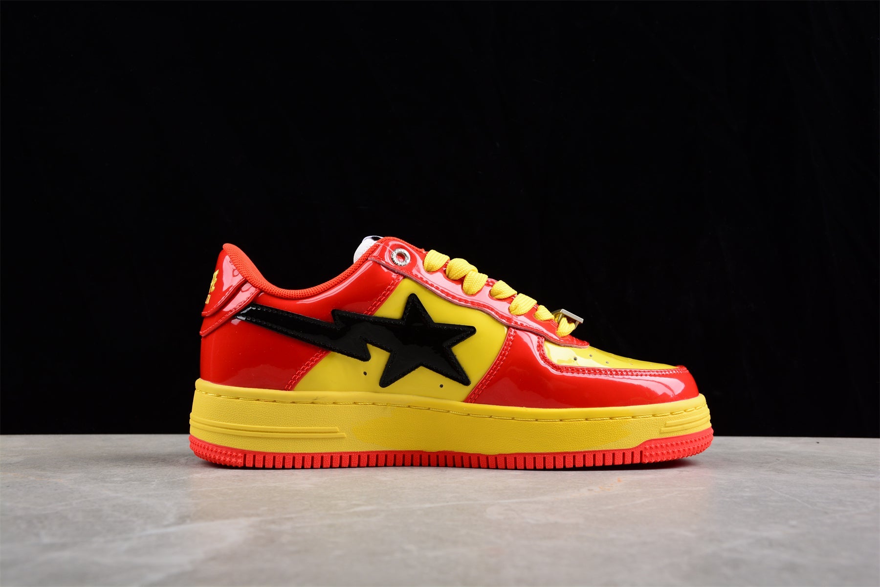 BAPE STA Low-Top Sneakers in Red and Yellow Iron Man Edition - Phantom Kicks