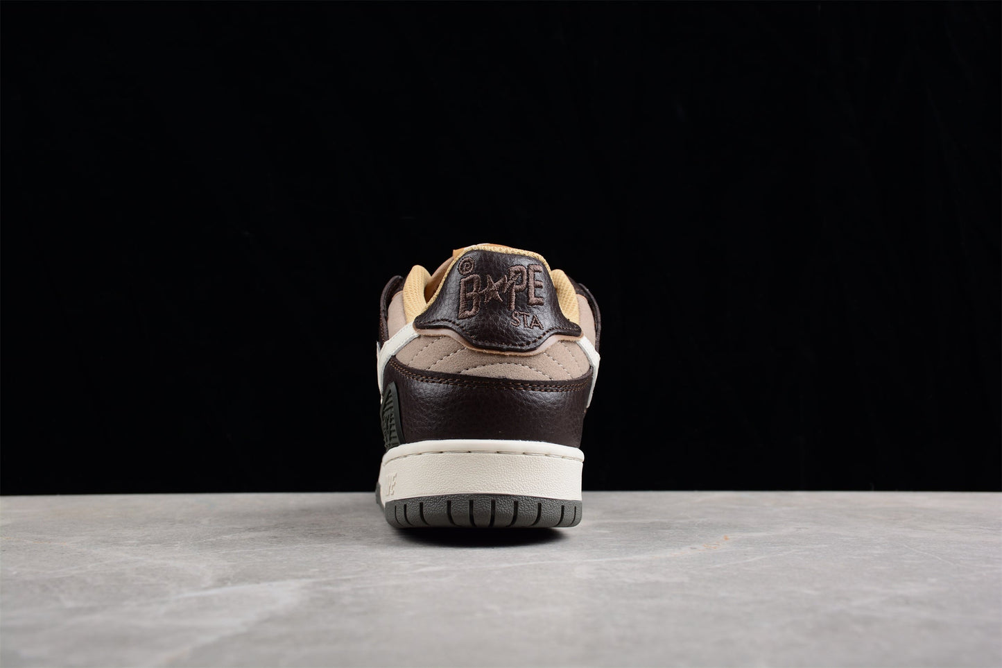 BAPE STA Low-Top Sneakers in Brown and Beige - Phantom Kicks