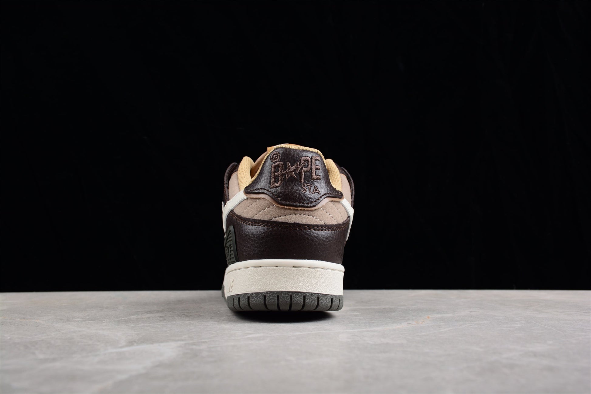 BAPE STA Low-Top Sneakers in Brown and Beige - Phantom Kicks