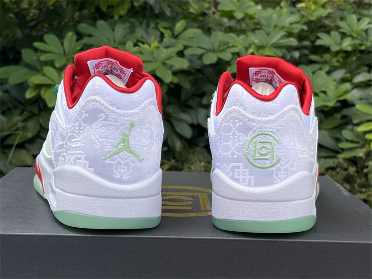 JORDAN 5 White/Red/Green - Phantom Kicks