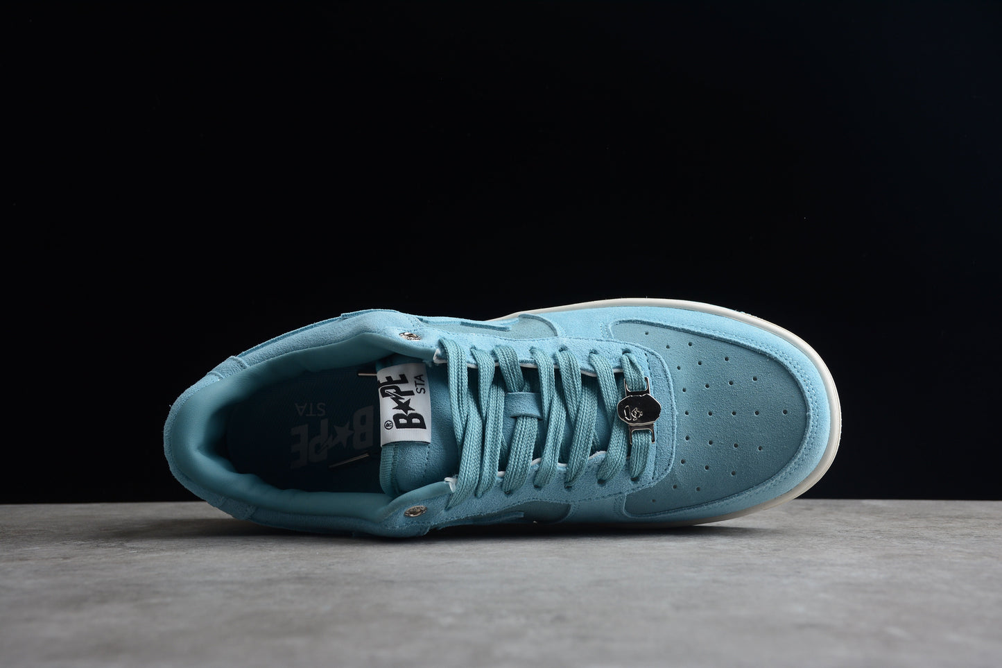 BAPE STA Low-Top Blue Suede Sneakers - Phantom Kicks