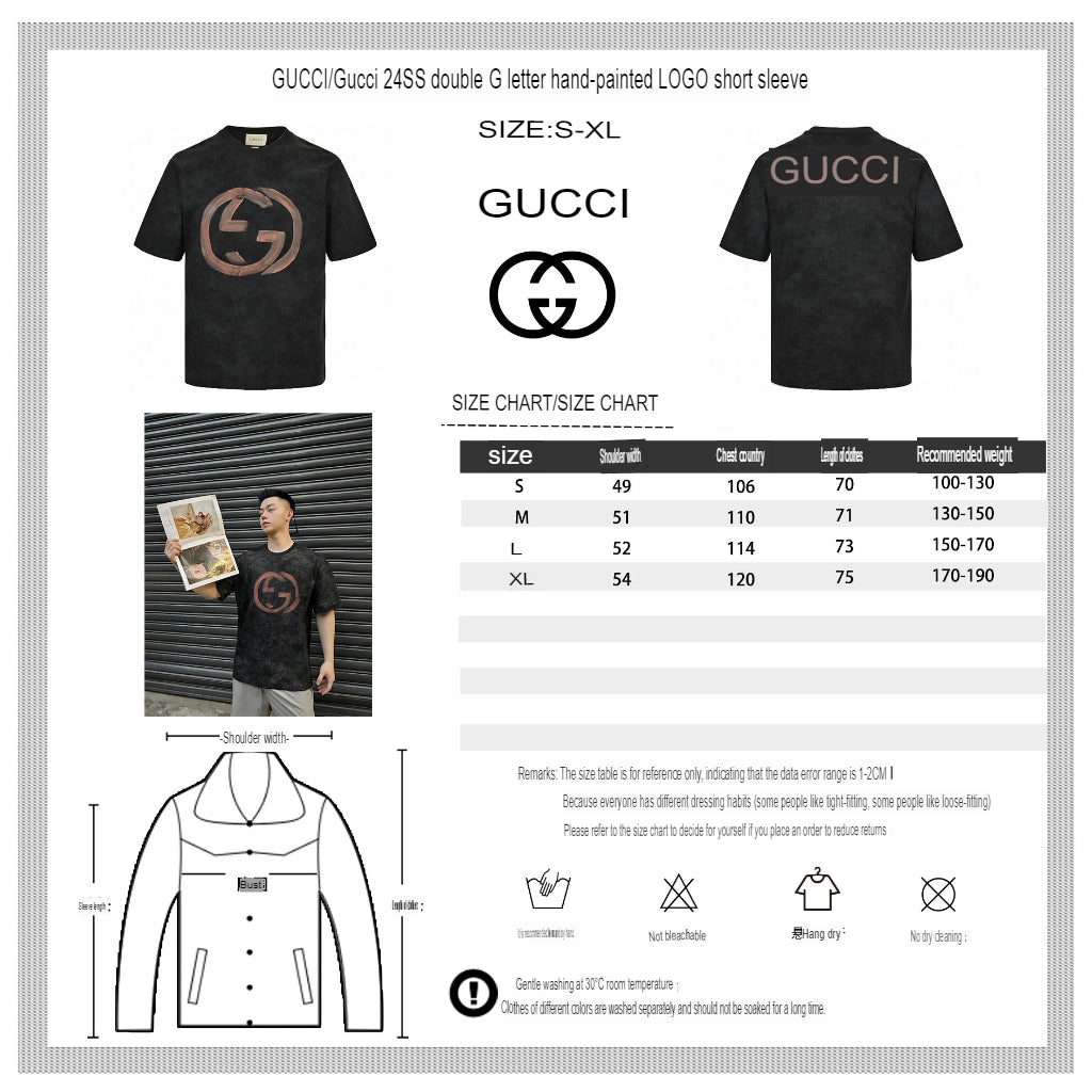 Gucci Distressed Logo T-Shirt (Black) - Phantom Kicks