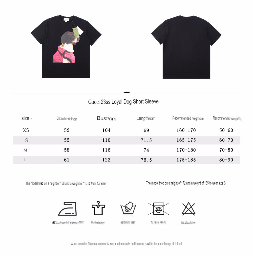 Gucci Dog Print T-Shirt in Black - Phantom Kicks