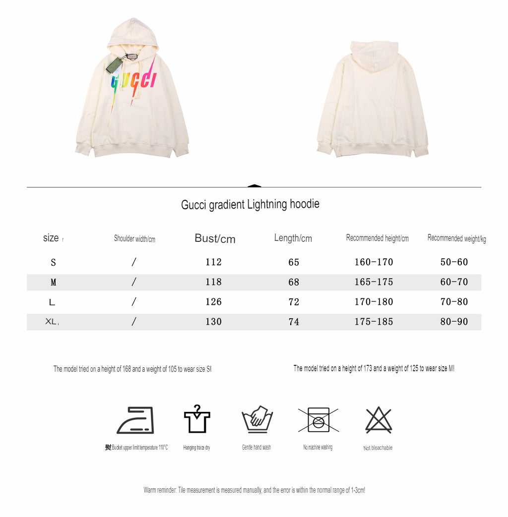 Gucci Rainbow Logo Hoodie - Cream - Phantom Kicks